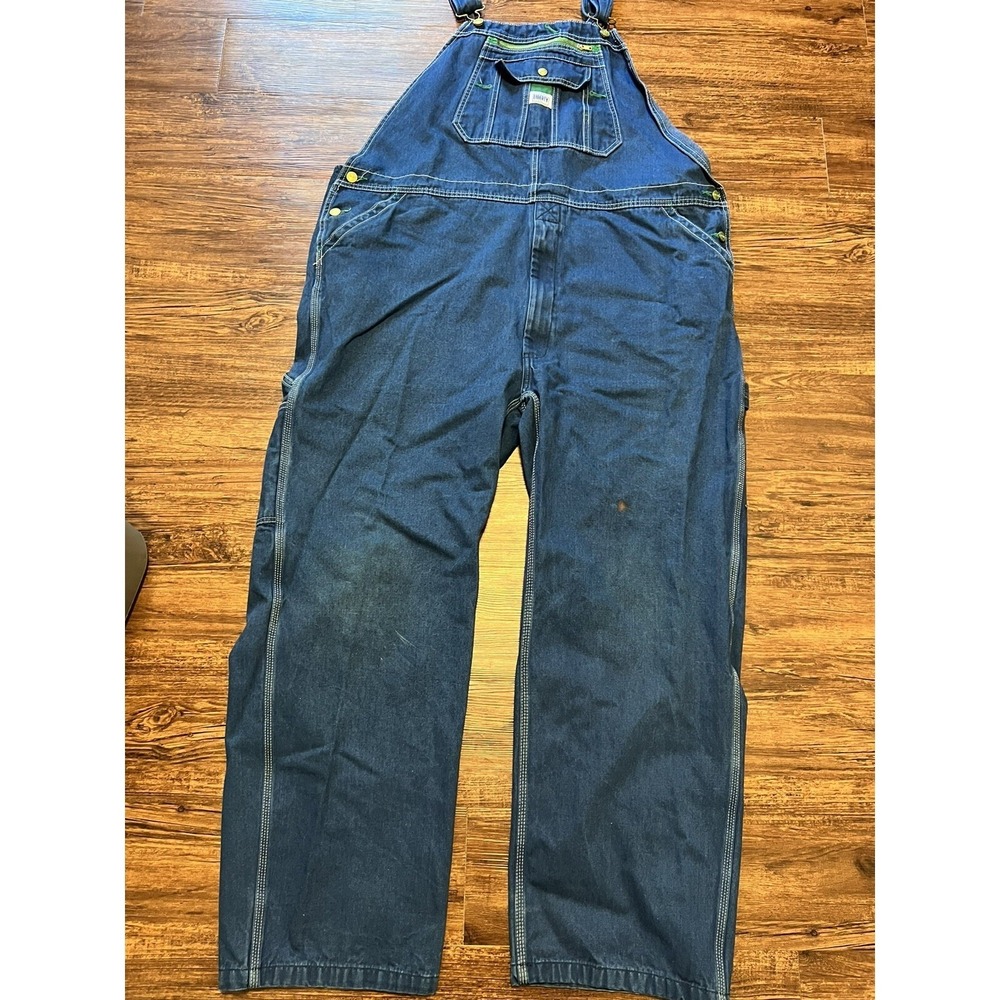 Liberty Overals Men's 46 x 32 Carpenter Style 100% Cotton Zip Fly Pockets